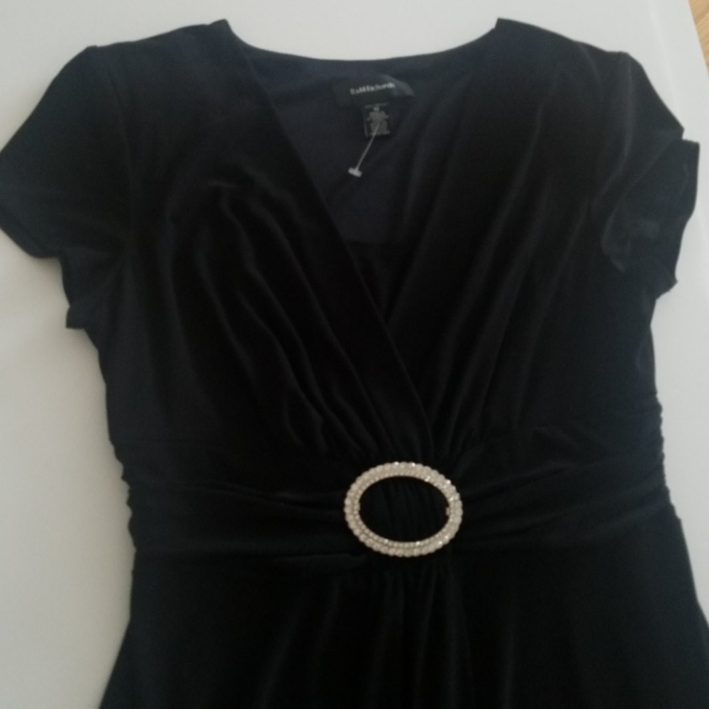 R&M Richard's short sleeve black dress